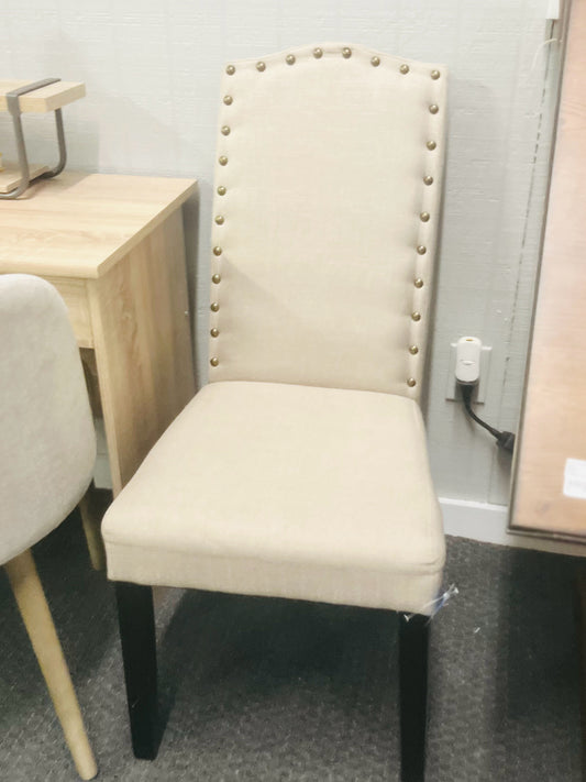 Grey Linen Parsons Chair